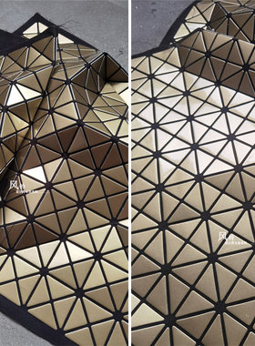 设计师浅金三宅一生镜面款 造型肌理素材布设计师包包服装面料布