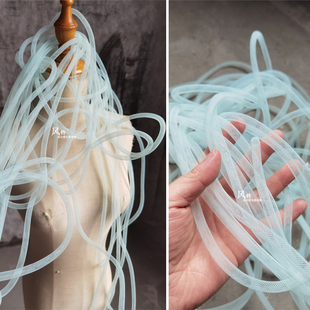 立体月牙薄荷造型扭曲管 饰道具设计师辅料管 diy半透明辅料场景装