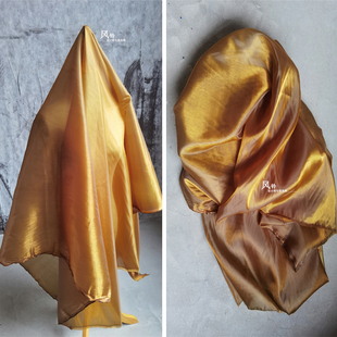 进口丝质流光金绸面料 定制顺滑丝缎旗袍礼服衬衫裙设计师面料布