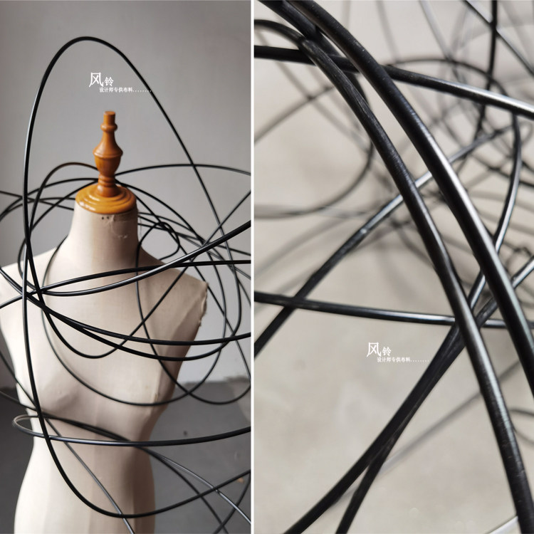 造型黑粗硬造型铝线 设计师随意扭曲弯曲 艺术摆件设计辅料材料