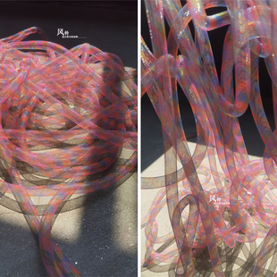 装 手工服装 饰设计创意辅料材料作品 弹力扭曲造型管 马卡龙荧虹管