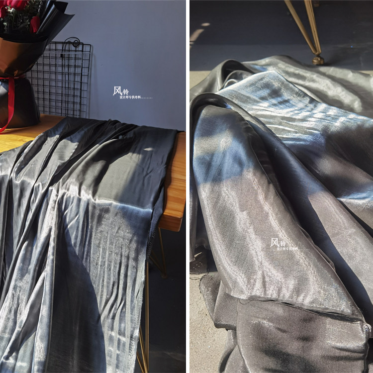 银缎灰绸布料 设计师顺滑汉服风衣连衣裙装阔腿裤西装套装面料布,居家布艺,海绵垫/布料/面料/手工diy,淘宝优惠券,粉丝福利购,淘宝优惠卷