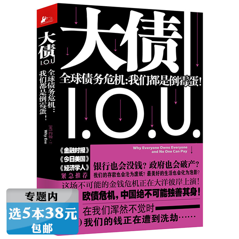 【选5本38元】大债：全球债务危机我们都是倒霉蛋/经济常识解读寻找金融的解释一看就懂的金融常识债务危机我的应对原则书