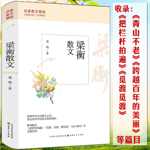 【正版】梁衡散文-名家散文精选 经典散文集中学生读本收录把栏杆拍遍觅渡觅渡渡何处青山不老壶口瀑布跨越百年的美丽等名篇书籍