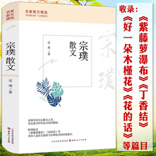 【正版】宗璞散文 名家散文精选宗璞散文集散文选散文精选作品集收录紫藤萝瀑布丁香结好一朵木槿花铁箫人语等散文书籍