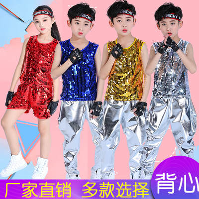 爵士舞亮片现代演出服