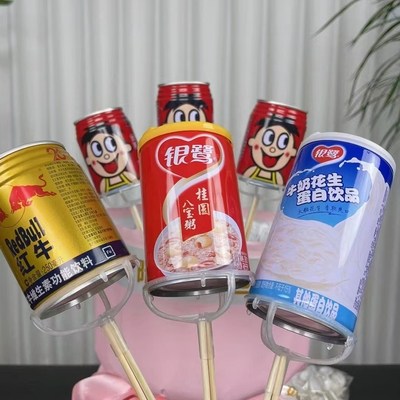 旺仔果冻固定托花束零食水果手工