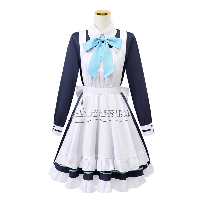 碧蓝档案cos羽桃才羽绿女仆