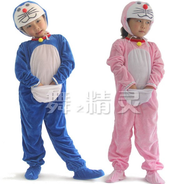 卡通学生话剧机器猫表演儿动物演出哆啦成人亲子舞台Aa梦服装