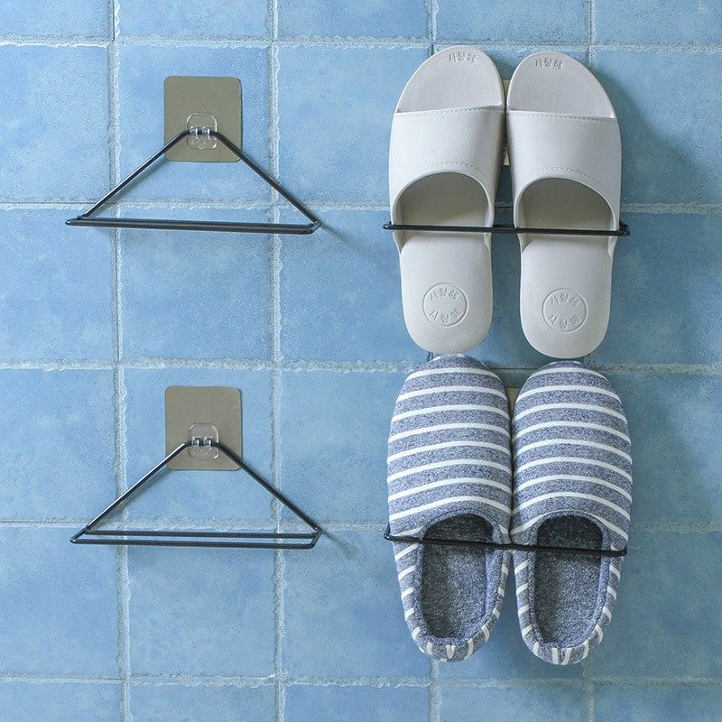 浴室拖鞋架子家用客厅鞋托铁艺鞋子收纳架无痕粘贴式壁简约挂鞋架,收纳整理,整理架/置物架/收纳架,淘宝优惠券,粉丝福利购,淘宝优惠卷