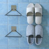 架子家用客厅鞋 托铁艺鞋 子收纳架无痕粘贴式 浴室拖鞋 壁简约挂鞋 架