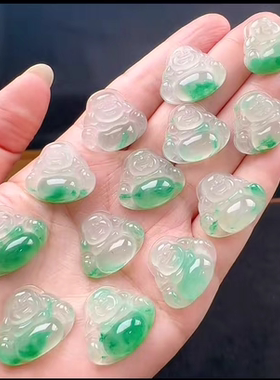 天然翡翠非洲翠高冰飘花佛公