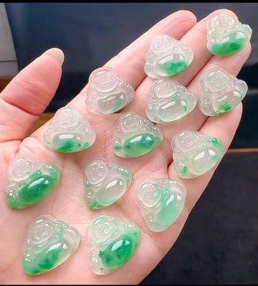 天然翡翠非洲翠高冰飘花佛公