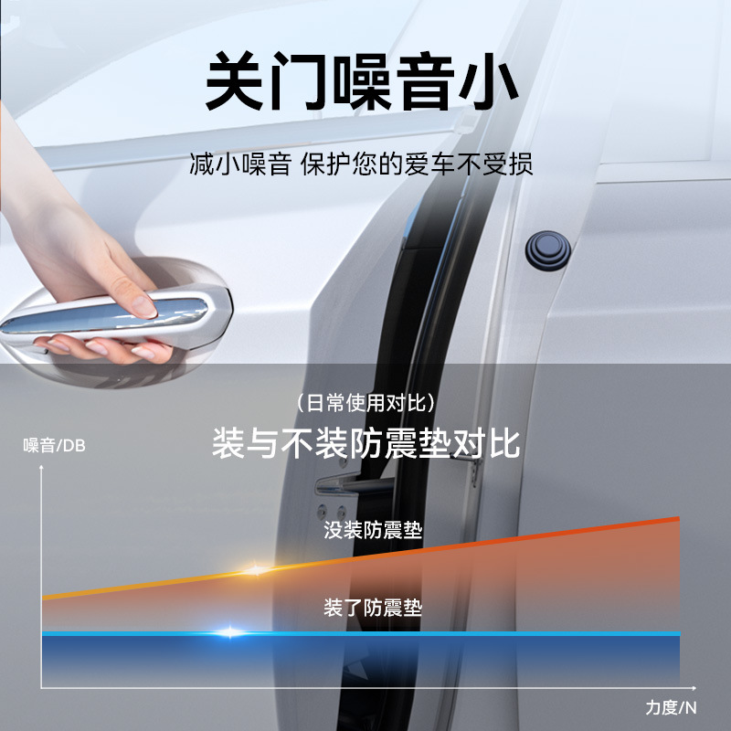 汽车防撞条车门减震缓冲垫片汽车内装饰用品大全实用关门静音