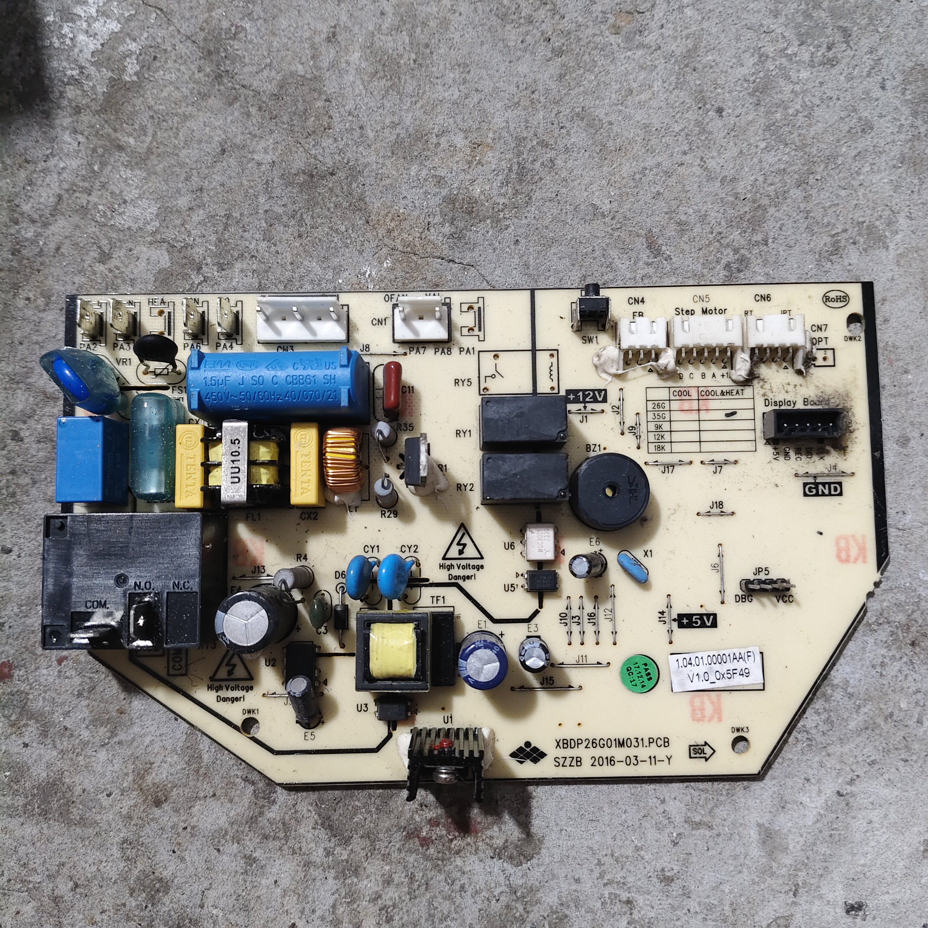 中松杨子东宝夏立夏宝韩电空调电脑板主板XBDP26G01M031.PCB