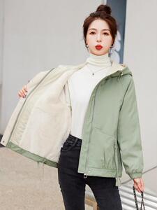 女士短款棉衣2023年冬季新款宽松加绒加厚休闲小个子派克棉服外套