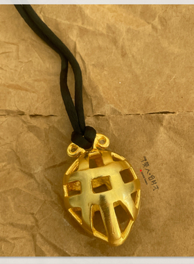 磨砂金心形立体镂空项链颈链 予美人vintage