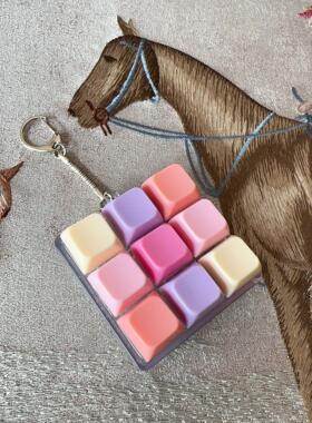 跨境9键减压机械键盘解压指尖创意按压试轴器九键按键挂件钥匙扣