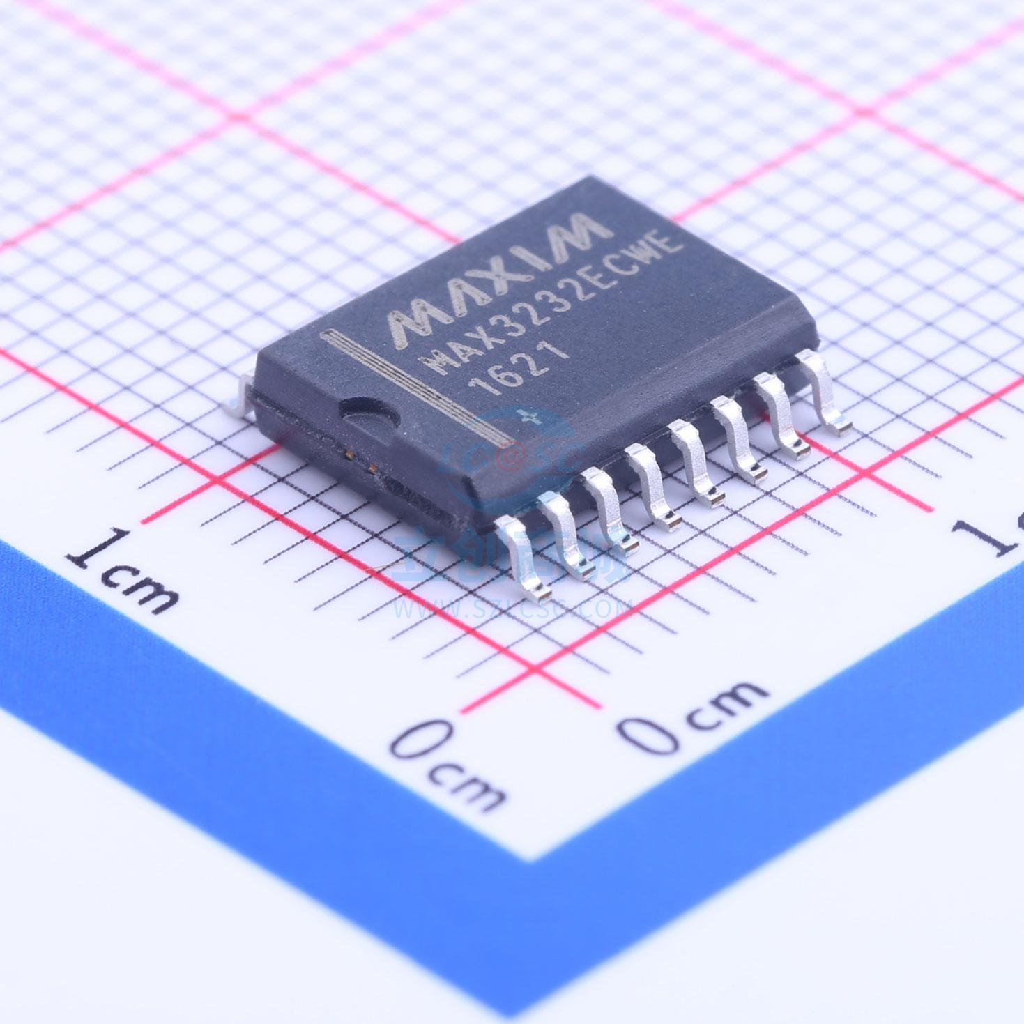 RS232芯片 MAX3232ECWE+ SOIC-16 MAXIM全新原装进口