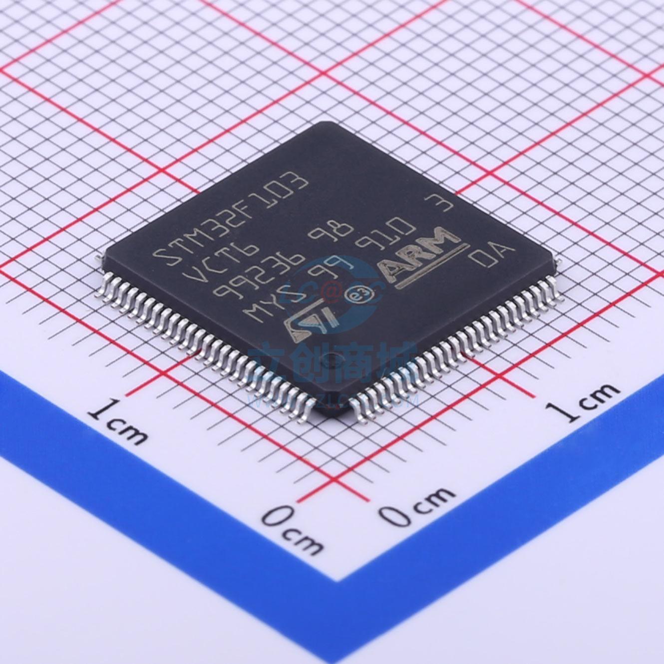 单片机(MCU/MPU/SOC) STM32F103VCT6 LQFP-100_14x14x05P ST 全新