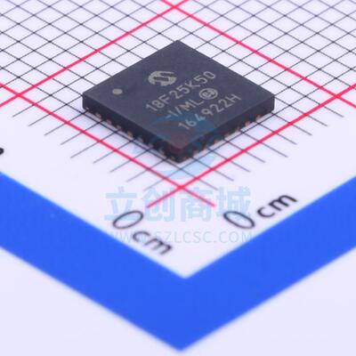 单片机(MCU/MPU/SOC) PIC18F25K50-I/ML QFN-28_6x6x065P MIC 全