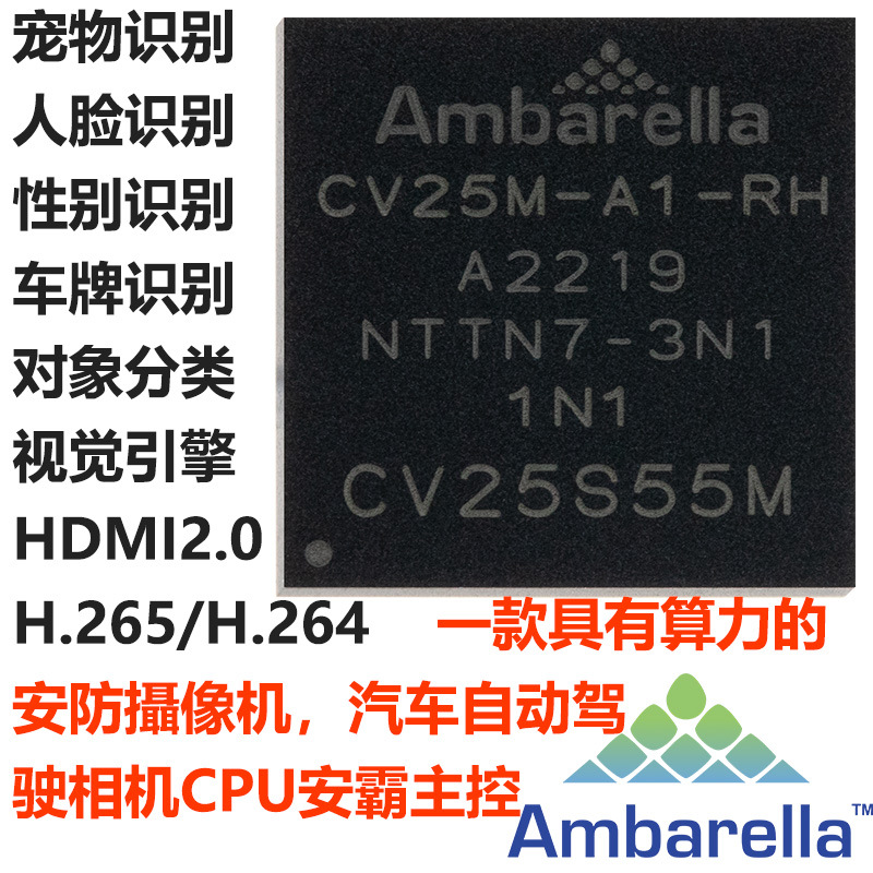 CV25S55MCV25M-A1-RH安霸Ambarella视觉引擎车辆识别自动驾驶SoC