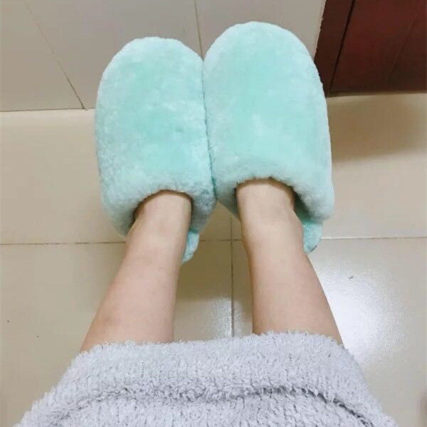 桑坡村羊毛拖鞋女羊皮毛一体秋冬情侣男女包头拖毛毛拖鞋毛绒真毛,女鞋,毛毛鞋,淘宝优惠券,粉丝福利购,淘宝优惠卷
