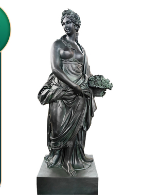 铜雕罗马希腊人物铸铜西方欧式司机女神少女雕像摆放户外景观园林