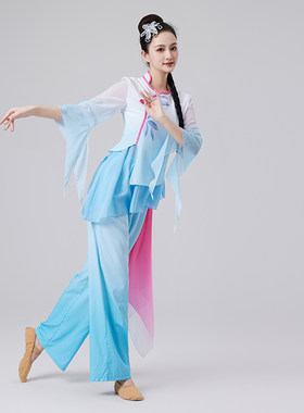 2025采茶同款舞蹈服新成人秧歌演出服装中国风艺考古典舞表演服女