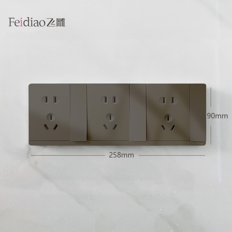 飞雕86型连体开关插座86型一体