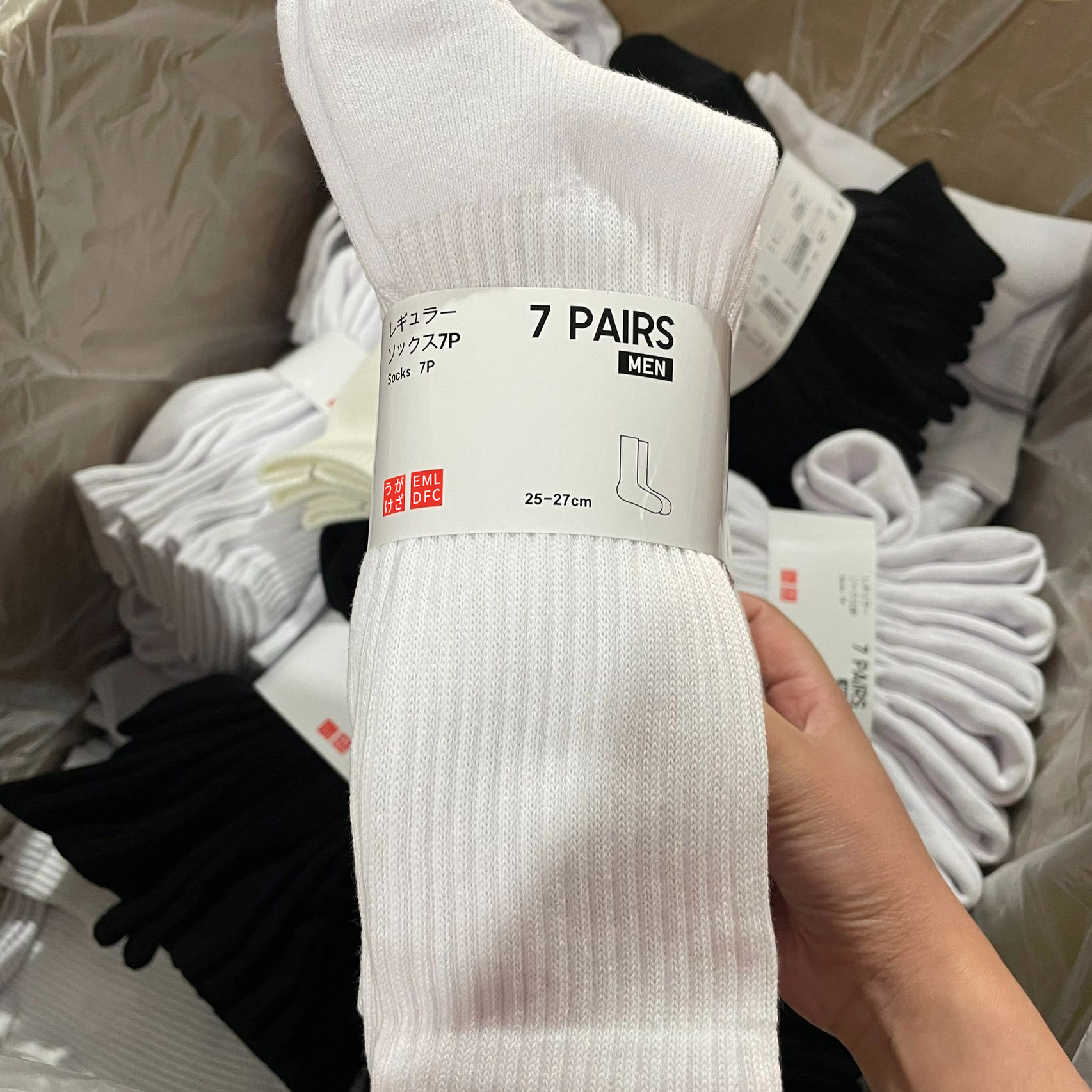 优家袜子男士纯棉毛巾底中筒袜男生运动长筒羽毛球篮球袜运动舒适