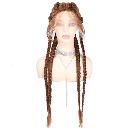 4 braids African fashion front wigs 非洲四股脏辫 鱼骨辫 表演