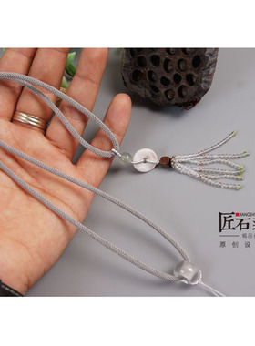 翡翠蜜蜡挂件绳手工民族风佛牌