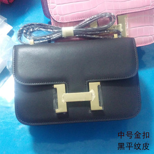 2022潮新款H家真皮女包BOX平纹牛皮空姐包单肩斜跨豆腐包真皮女包