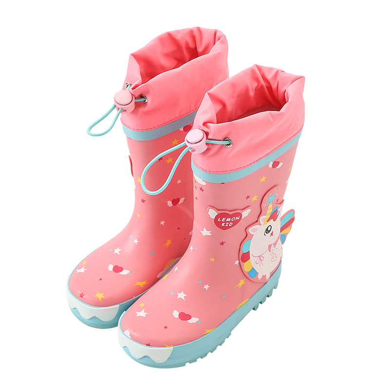 LEMON BABY CHILDRENS RAIN BOOTS SHAPE: NON-SLIP WATERPROOF ENVIRONMENTALLY FRIENDLY WATER SHOES FOR PRIMARY SCHOOL STUDENTS RAIN BOOTS FOR KINDERGARTEN MEN WOMEN AND WATER SHOES