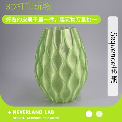 3D打印Sequence花瓶玩具礼物摆件装饰布景环保塑料儿童益智 收纳