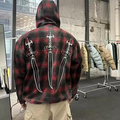 Thugclub圣剑刺绣拉链卫衣外套