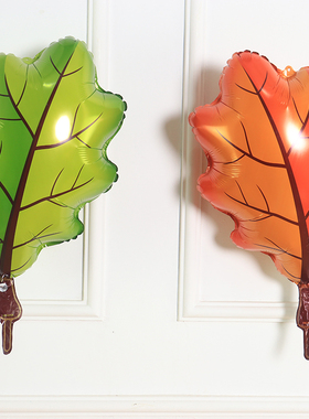 ins森系主题向日葵黄色龟背树叶大号绿色叶子气球装饰派对布置品