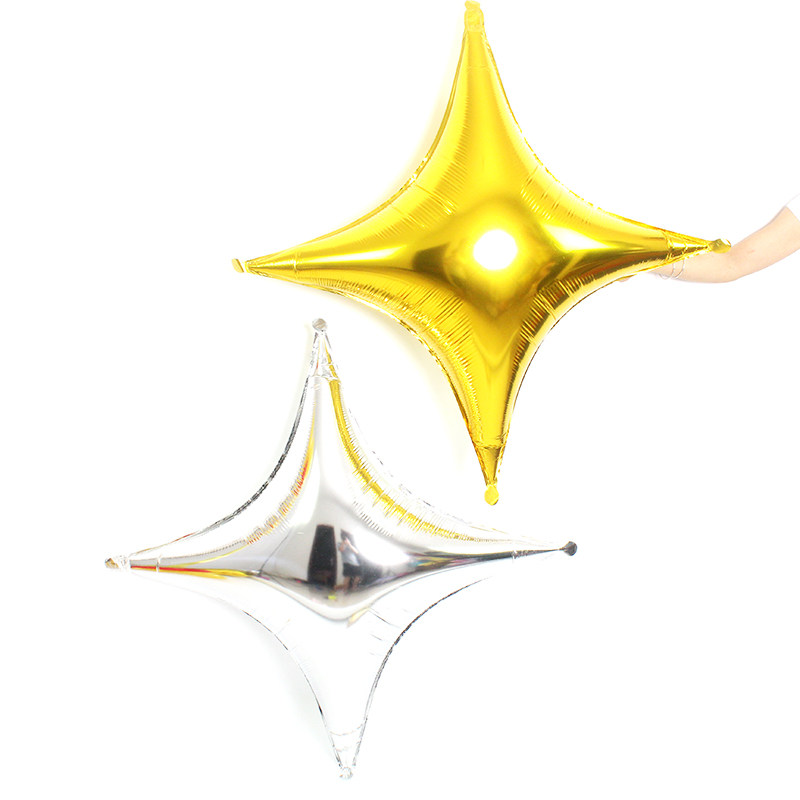 新款大号40寸四角星金色铝膜气球儿童生日婚庆KTV酒吧派对装饰品