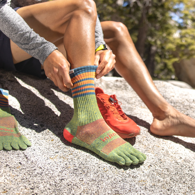 Injinji五指袜户外运动男长筒