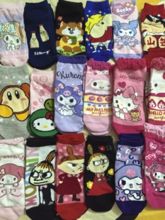 日单卡通袜子亚美凯蒂猫美乐蒂可爱卡通短袜女袜船袜女生袜子