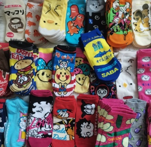 处理杂款 日单卡通袜子女士水果动物卡通袜子女生短袜