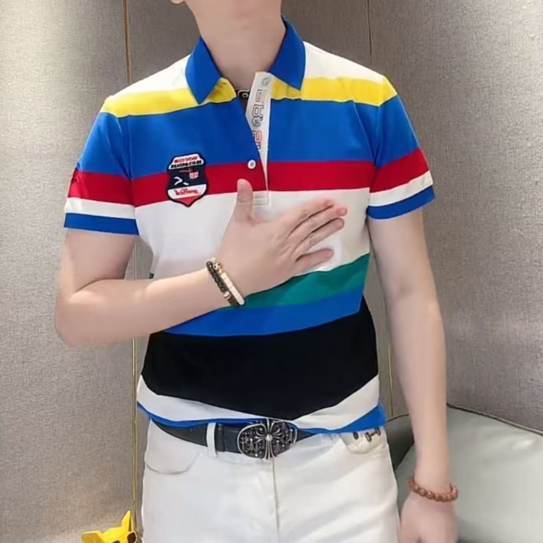 2025夏季新款独特撞色设计师款华丽小众户外吸睛凉感舒适冰丝上衣