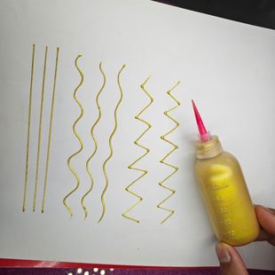 金线膏料免调学生手工挤线针管立线笔金色沥粉画颜料沥粉膏立德粉