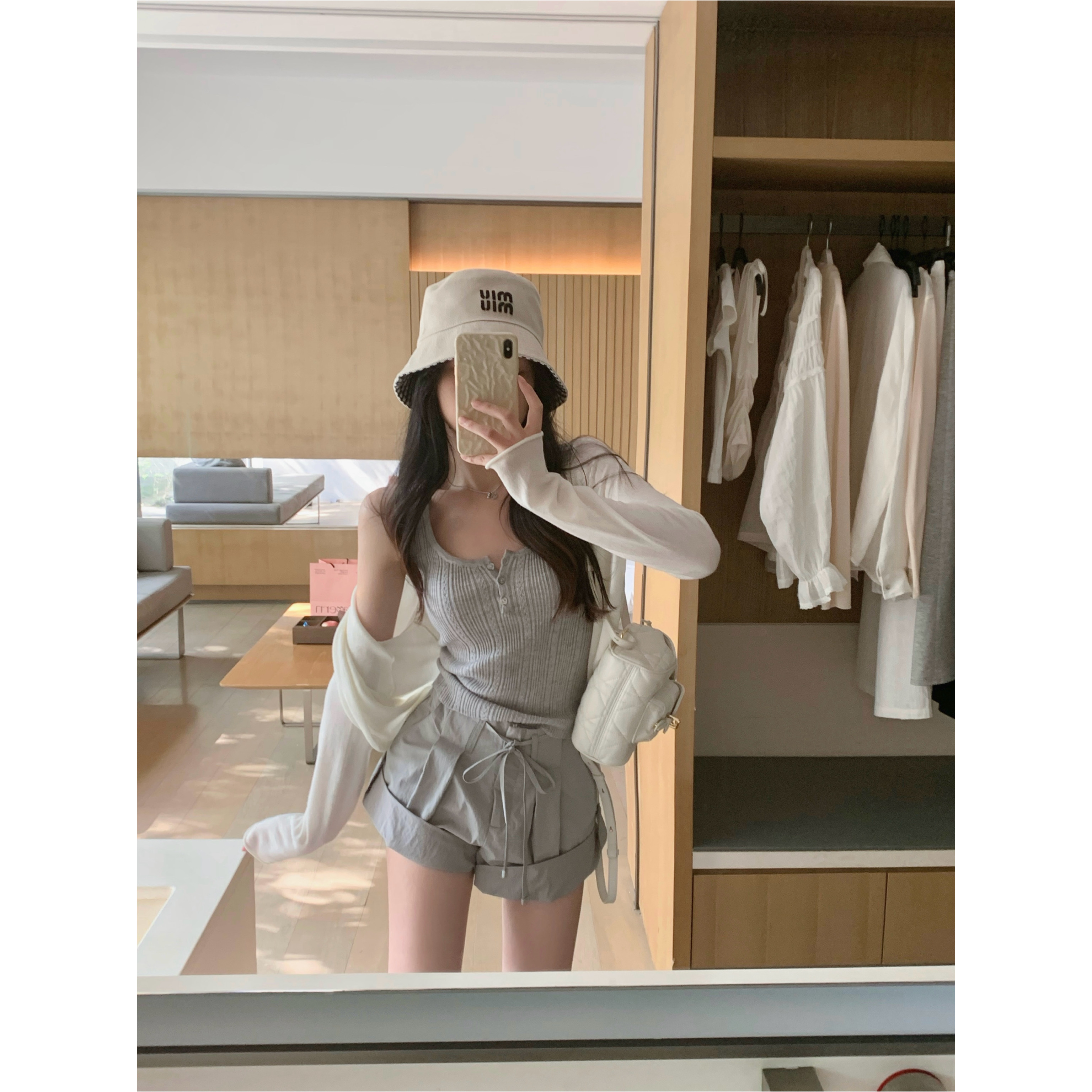 YYSTUFF/「闭店福利」娇俏工装卷边小短裤女夏季A字休闲阔腿裤子