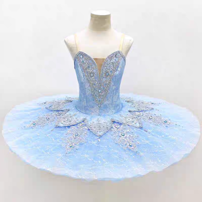 儿童芭蕾舞裙女蓝鸟演出服睡美人表演天鹅湖tutu蓬蓬纱裙