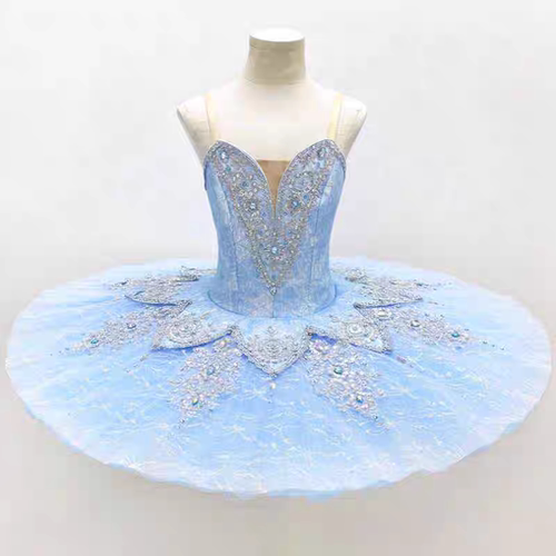 儿童芭蕾舞裙女蓝鸟演出服睡美人表演天鹅湖tutu蓬蓬纱裙