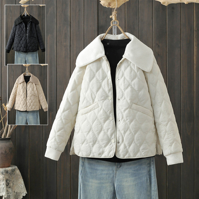 可拆卸领~冬季200斤羽绒棉服外套