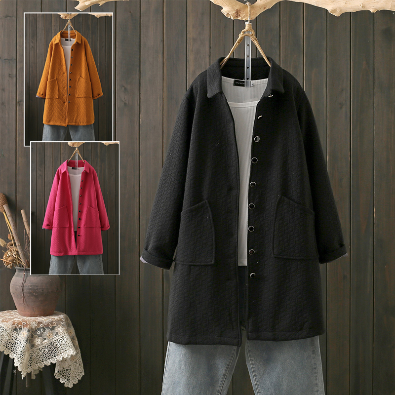 秋冬大码200斤加厚风衣外套女