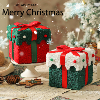 圣诞苹果包装盒高档加厚绒布礼盒